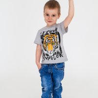 Футболка для мальчика Чудо-Kids Ф-0045 Меланжевая