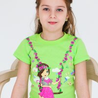 Футболка для девочки Чудо-Kids ф-0032 Салатовая