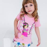 Футболка для девочки Чудо-Kids ф-0031 Розовая
