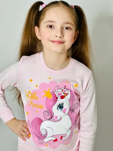 Пижама для девочки интерлок  Единорог Чудо-Kids  П-0050