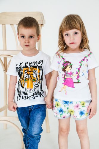 Футболка для мальчика Чудо-Kids Ф-0047 Белая