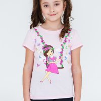 Футболка для девочки Чудо-Kids Ф-0033 Светло-розовая