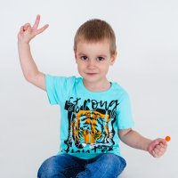 Футболка для мальчика Чудо-Kids Ф-0046 Ментоловая