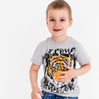 Футболка для мальчика Чудо-Kids Ф-0045 Меланжевая