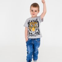 Футболка для мальчика Чудо-Kids Ф-0045 Меланжевая