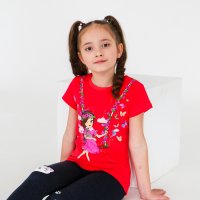 Футболка для девочки Чудо-Kids Ф-0034 Коралловая