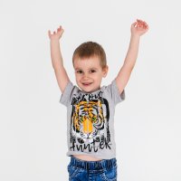 Футболка для мальчика Чудо-Kids Ф-0045 Меланжевая