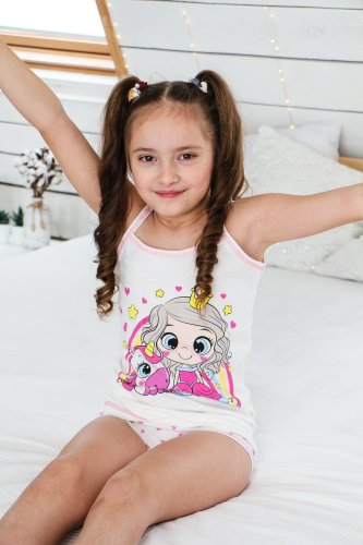 Комплект белья для девочки Чудо-Kids КБ-0015 Белый