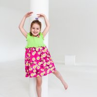 Платье Чудо-Kids ПЛ-0027 Салатовое