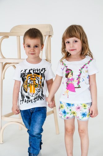 Футболка для мальчика Чудо-Kids Ф-0047 Белая